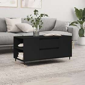 vidaXL Soffbord svart 102x44.5x50 cm konstruerat trä 830989