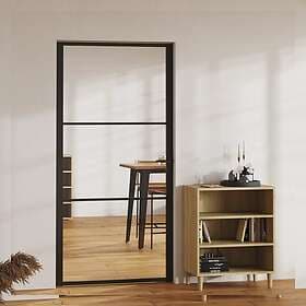 vidaXL Internal Door ESG-glass och aluminium 102.5x201.5 cm svart 151201