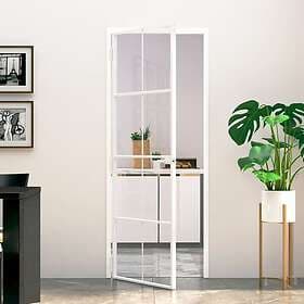 vidaXL Internal Door 76x201.5 cm härdat glass och aluminium slim 153670