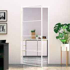 vidaXL Internal Door 93x201.5 cm härdat glass och aluminium slim 153668