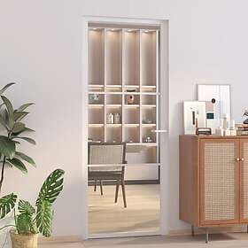 vidaXL Internal Door 83x201.5 cm vit ESG-glass och aluminium 350569