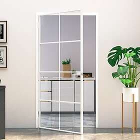 vidaXL Internal Door 102x201.5 cm härdat glass och aluminium slim 153669