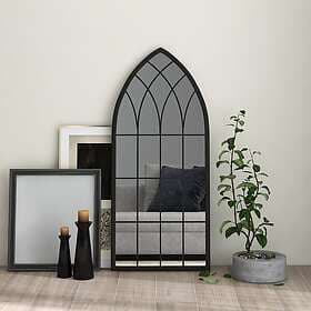 vidaXL Mirror black 100x45cm iron for indoor use 3093512