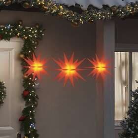 vidaXL 356196 Stars with LED Lighting 3 pcs Foldable