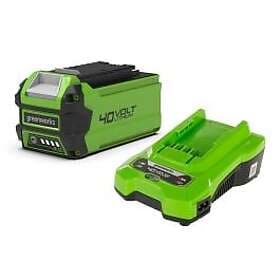 Greenworks GSK40B2 40V Batterikit with ett 2Ah batteri och laddare
