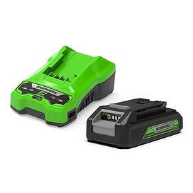 Greenworks GSK24B2 24V Kit with 1 st 2Ah batteri och laddare