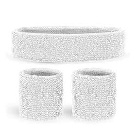 Widmann Sweatband Set White Costume Accessory