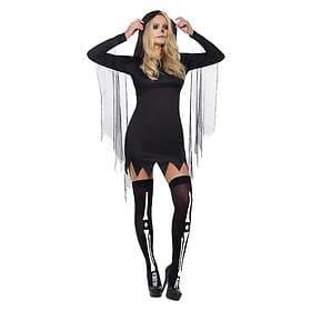 Smiffys Sexy Black Lady Costume Fancy Dress For Women