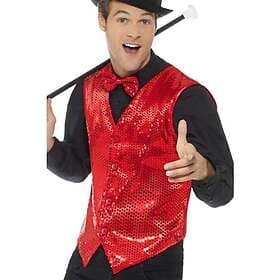 Smiffys Showtime Sequin Vest Red Circus Costume
