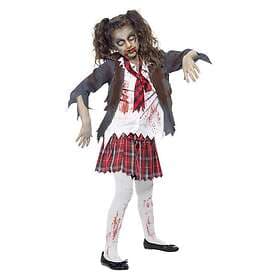 Smiffys Zombie Skolflicka Barndräkt maskeradkläder