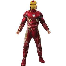 Rubies UK Iron Man Deluxe Maskeraddräkt Avengers maskeradkläder Unisex STD