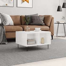 vidaXL Soffbord vit högglans 60x50x36.5 cm konstruerat trä 830542