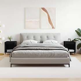 vidaXL Sängbord 2 st svart 40x35x50 cm konstruerat trä 830703