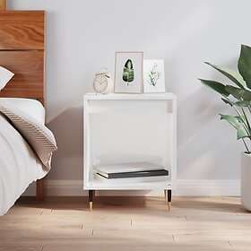 vidaXL Nightstand White High Gloss 40x35x50cm Constructed Wood 830704
