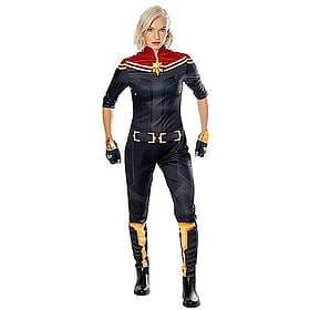 Rubies Captain Costume for Women Jumpsuit and 2 Gloves Marvel Officer Carnival C
