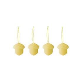 Cooee Design Acorn Christmas Ornament 4-pack