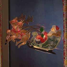 Konstsmide Christmas Reindeer with Santa - LED Window Decoration