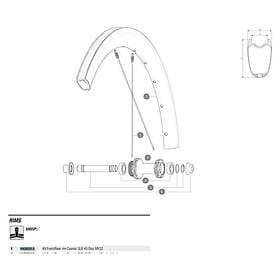 Mavic Front/rear Cosmic Slr 45 Disc My22 Road Rim Durchsichtig 700 28´´
