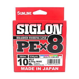Sunline Siglon PE X8 Braid Multi Color 300m 0.132mm