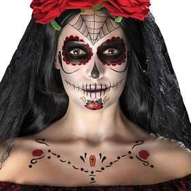 Smiffys Day of the Dead Ansiktstatueringar