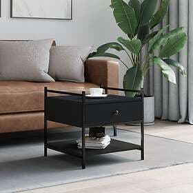 vidaXL Soffbord svart 50x50x50 cm konstruerat trä 833965