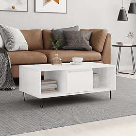 vidaXL Soffbord vit högglans 90x50x36.5 cm konstruerat trä 830590