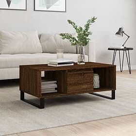 vidaXL Soffbord brun ek 90x50x36.5 cm konstruerat trä 830603