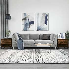 vidaXL Soffbord 2 st rökfärgad ek 50x46x50 cm konstruerat trä 830935