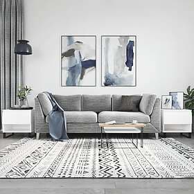 vidaXL Soffbord 2 st vit 50x46x50 cm konstruerat trä 830925