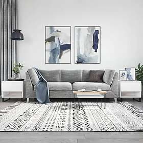 vidaXL Soffbord 2 st vit högglans 50x46x50 cm konstruerat trä 830929