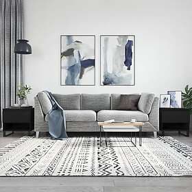 vidaXL Soffbord 2 st svart 50x46x50 cm konstruerat trä 830927