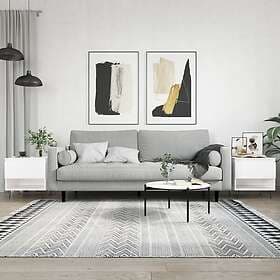 vidaXL Soffbord 2 st vit 50x46x50 cm konstruerat trä 830909