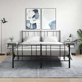 vidaXL Sängbord 2 st betonggrå 40x35x50 cm konstruerat trä 830645