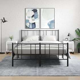 vidaXL Sängbord 2 st vit 40x35x50 cm konstruerat trä 830733
