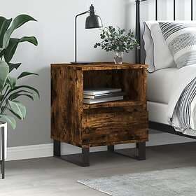 vidaXL Nightstand Smoke Brown Oak 40x35x50cm Constructed Wood 830646