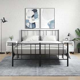 vidaXL Sängbord 2 st vit 40x35x50 cm konstruerat trä 830637