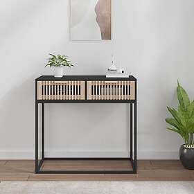 vidaXL Konsolbord svart 80x30x75 cm konstruerat trä och järn 352104