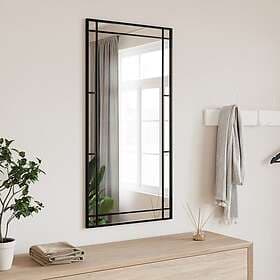 vidaXL Wall Mirror Black 50x100cm Iron