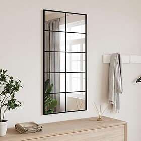 vidaXL Väggspegel svart 50x100 cm rektangulär järn 358649