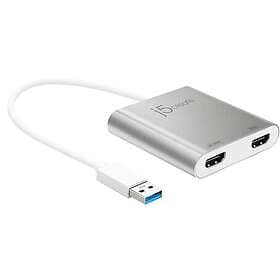 J5Create USB-A to 2x HDMI Adapter