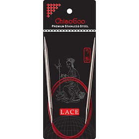 ChiaoGoo Red Lace Circular needles Stainless Surgical Steel 80cm 5.00mm