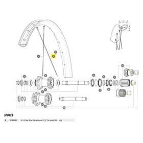 Mavic Kit 14 Rear Drive Side Edeemax 27.5´´ Spokes Silver 284 mm