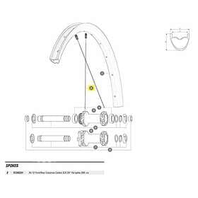 Mavic Kit 12 Crossmax Carbon Slr 29´´ Front/rear Spokes Silver 289 mm