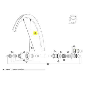 Mavic Rear Ksyrium S Disc Road Rim Silver 700 28´´