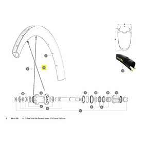 Mavic Kit 12 Rear Cosmic Pro Carbon Ust Disc Spokes Silver 270 mm
