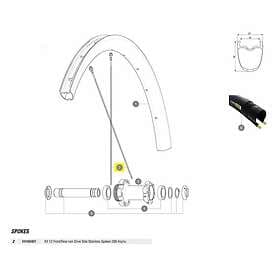 Mavic Kit 12 Front/rear Ksyrium Pro Carbon Ust Disc Spokes Durchsichtig 286 mm