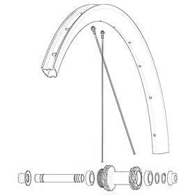 Mavic Kit 12 Front/rear Cosmic Sls 32 Disc Spokes Silver 284 mm