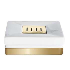 Spirella Soap Dish Roma white/gold 10.17978