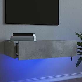 vidaXL TV Standar med LED-belysning 2 st betonggrå 60x35x15.5 cm 842892