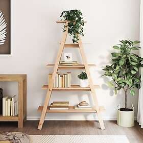 vidaXL Hylla A-formad 5 hyllor 110x40x180.5 cm massiv furu 832331